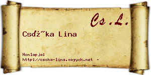 Csóka Lina névjegykártya